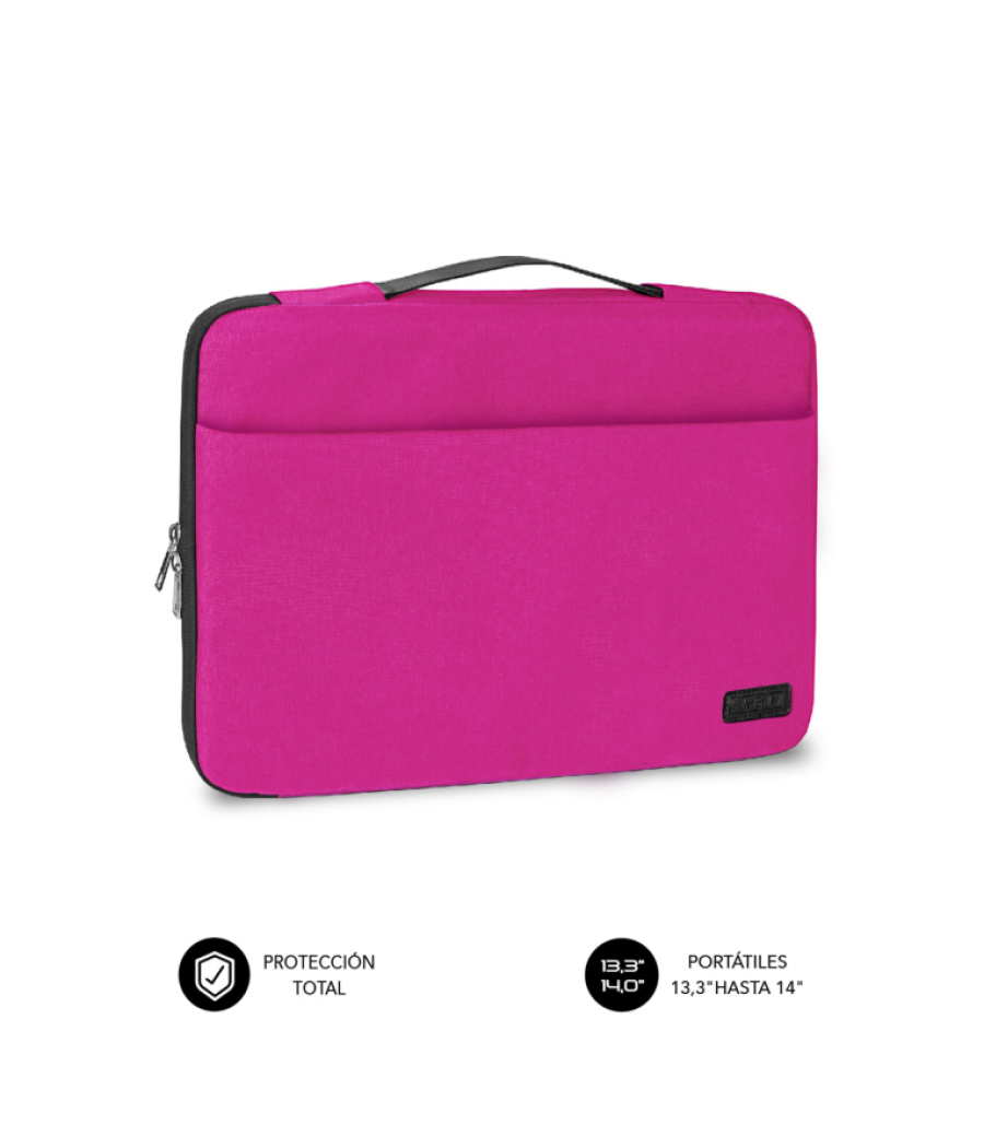 Funda portatil subblim funda ordenador elegant laptop sleeve 13,3-14" pink