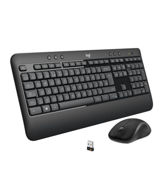 Logitech - mk540 advanced - kit teclado y raton inalambrico - multimedia - negro