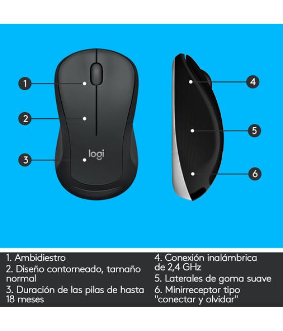Logitech - mk540 advanced - kit teclado y raton inalambrico - multimedia - negro
