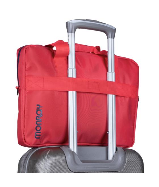 Monray maletín portátil 15,6" bolsillo ext. rojo