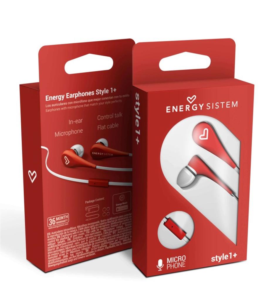 Energy sistem auricular intrauditivo style 1 rojo