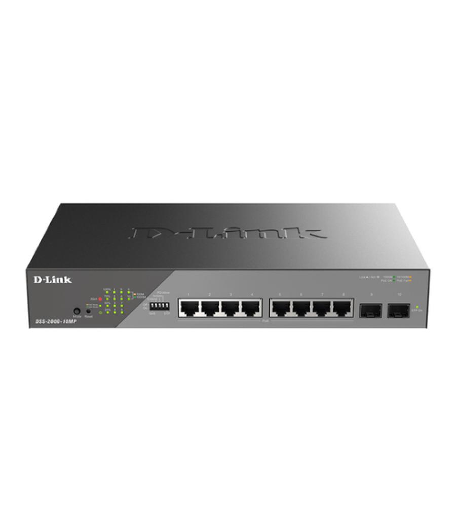 D-Link DSS-200G-10MP/E switch Gestionado L2 Gigabit Ethernet (10/100/1000) Energía sobre Ethernet (PoE) 1U Gris