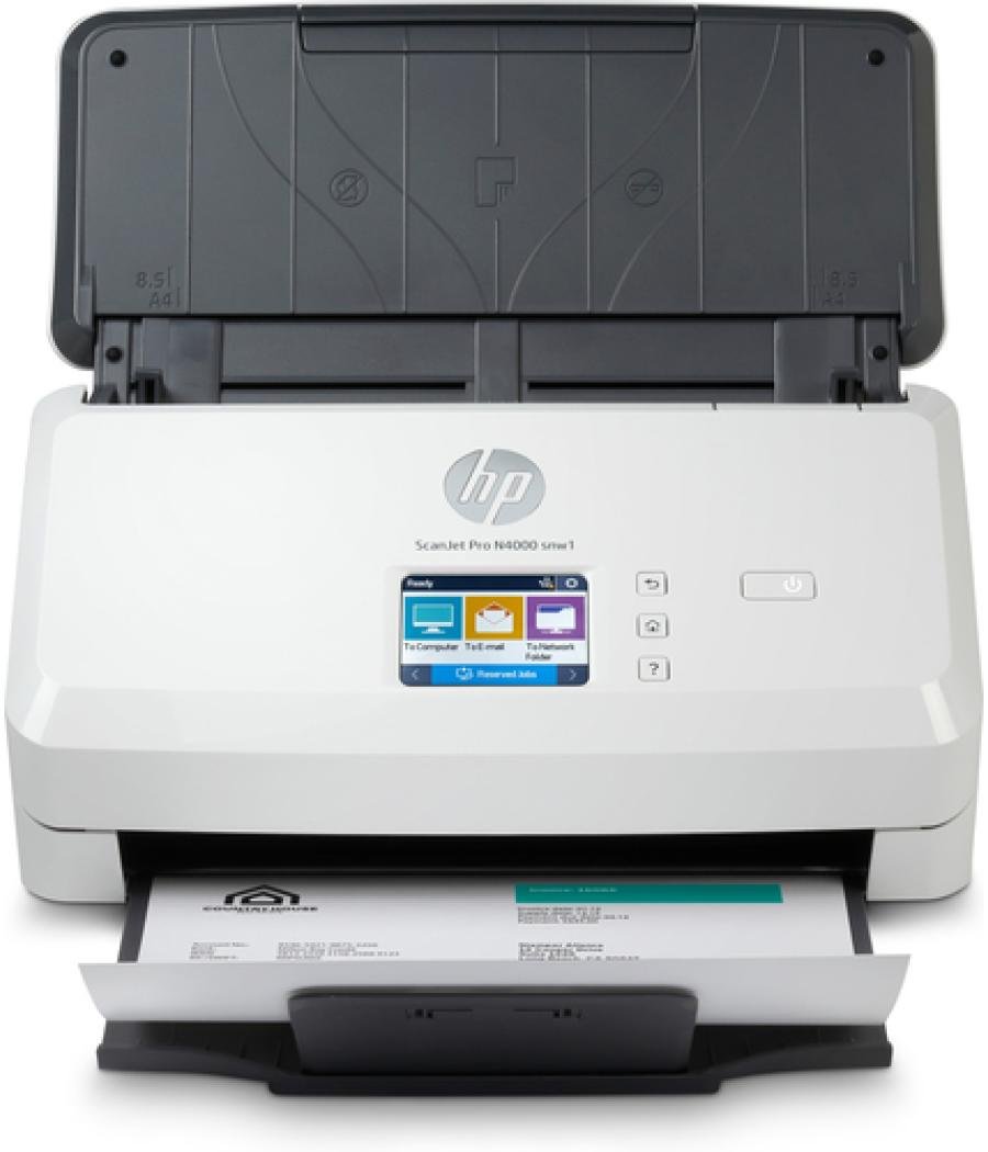 HP Scanjet Pro N4000 snw1 Sheet-feed Scanner Escáner alimentado con hojas 600 x 600 DPI A4 Negro, Blanco