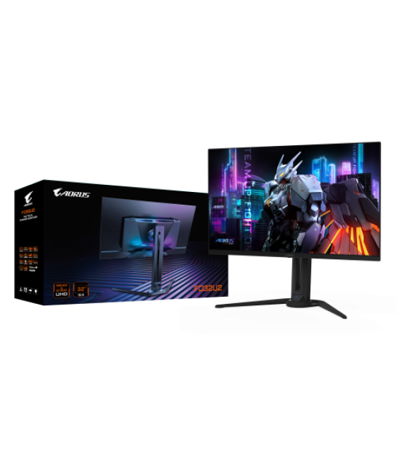 Aorus fo32u2 pantalla para pc 80 cm (31.5") 3840 x 2160 pixeles 4k ultra hd oled negro