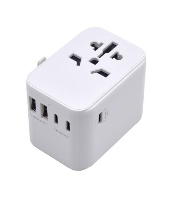 Ewent ew1470 adaptador de enchufe eléctrico universal blanco