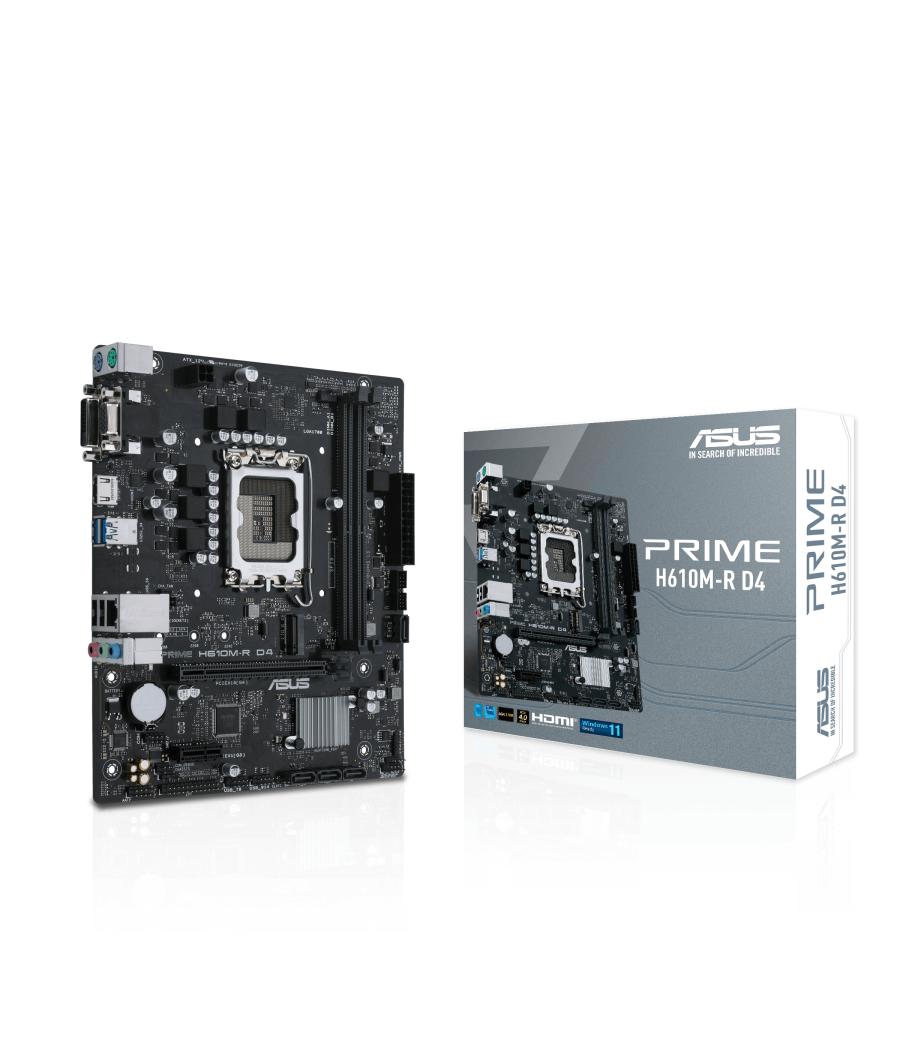 Placa base asus intel prime h610m - r d4 m - atx - 2x ddr4 - 4x sata3 - 2x usb 3.2 - 2x usb 2.0 90mb1b40 - m0ecy0