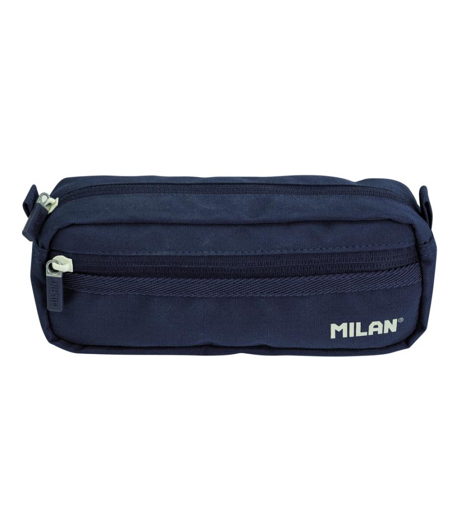 Bolso escolar portatodo milan serie 1918 2 cremalleras color azul marino 210x85x61 mm