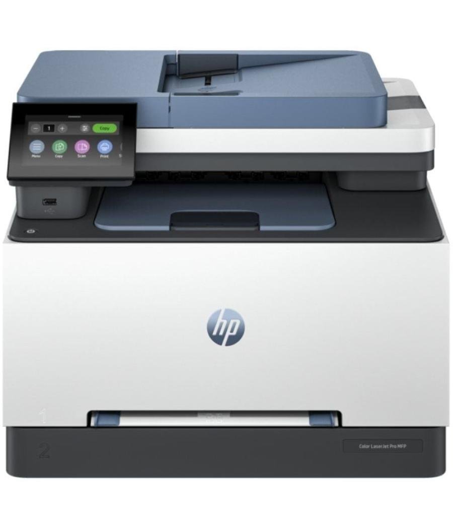 Multifunción láser color hp laserjet pro mfp 3302fdw wifi/ fax/ dúplex/ adf/ blanca y azul