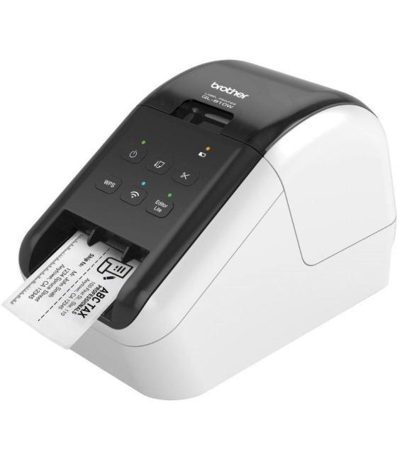 Impresora de etiquetas brother ql-810wc/ térmica/ ancho etiqueta 62mm/ usb-wifi/ blanca y negra