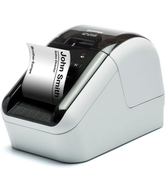 Impresora de etiquetas brother ql-810wc/ térmica/ ancho etiqueta 62mm/ usb-wifi/ blanca y negra