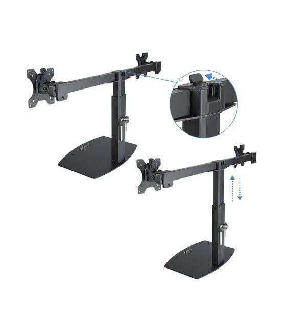 TooQ Soporte de mesa para 2 pantallas (monitor / plasma / LCD / LED) 17"-27" - Imagen 3