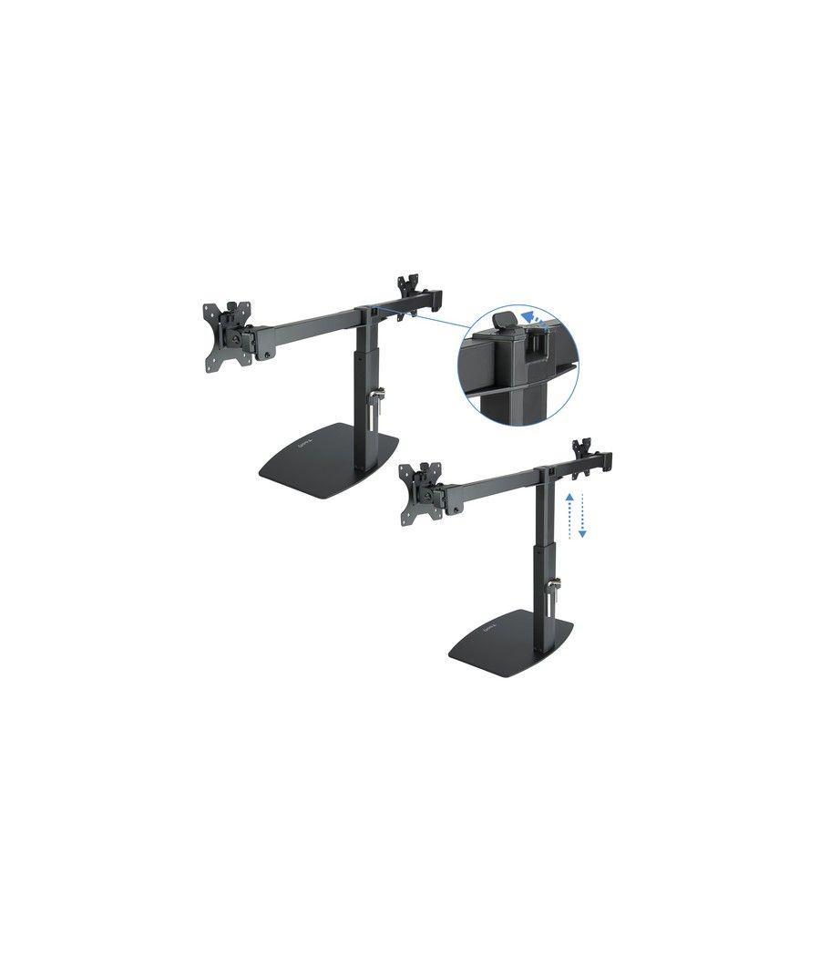 TooQ Soporte de mesa para 2 pantallas (monitor / plasma / LCD / LED) 17"-27" - Imagen 3