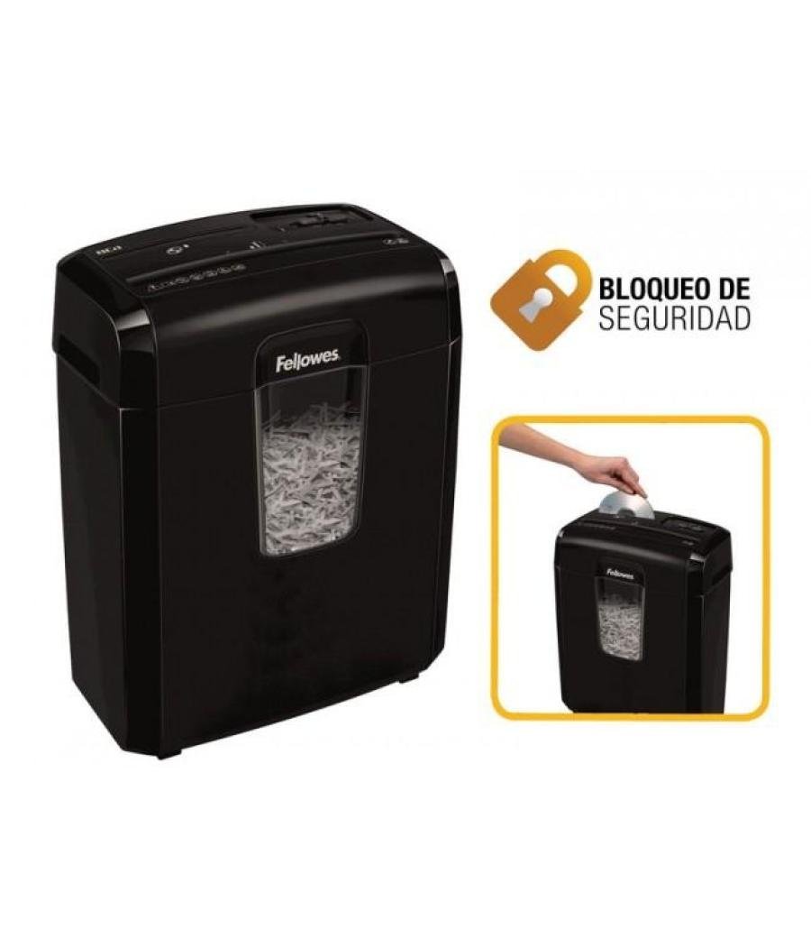 Fellowes destructora 8cd corte en particulas de 4x35mm