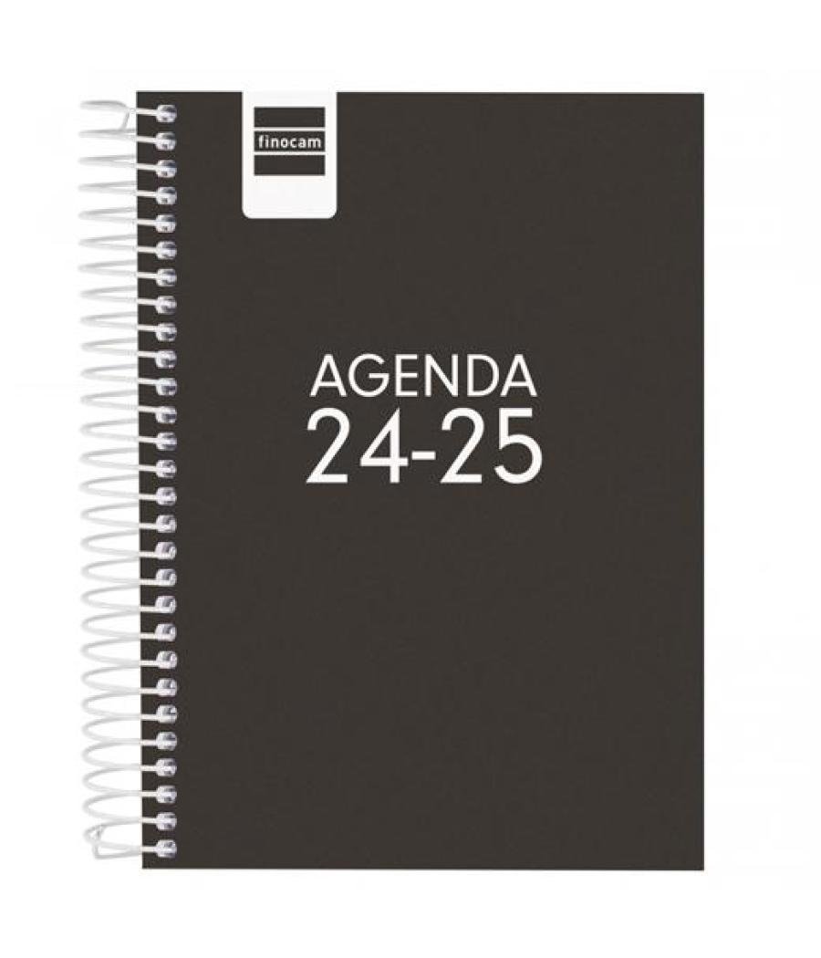 Finocam agenda para estudiantes cool espiral 8º 1dp negro 2024-2025