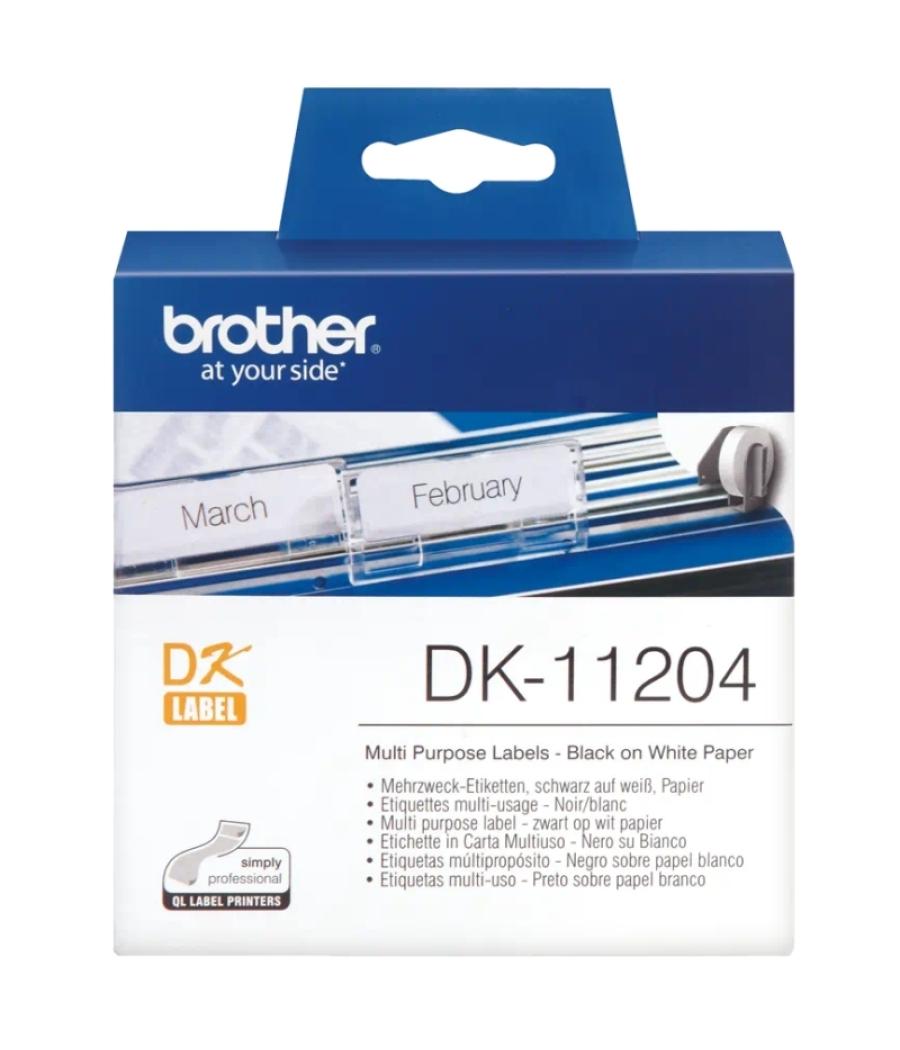 Brother etiquetas dk11204 multiuso 17x54 mm 400 ud