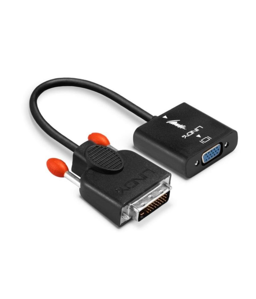 Lindy 38189 adaptador de cable de vídeo 0,1 m DVI-D VGA (D-Sub) Negro