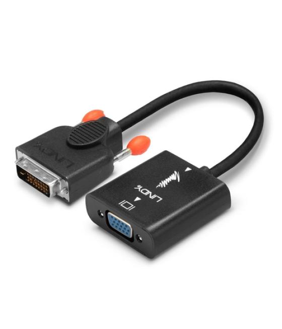 Lindy 38189 adaptador de cable de vídeo 0,1 m DVI-D VGA (D-Sub) Negro