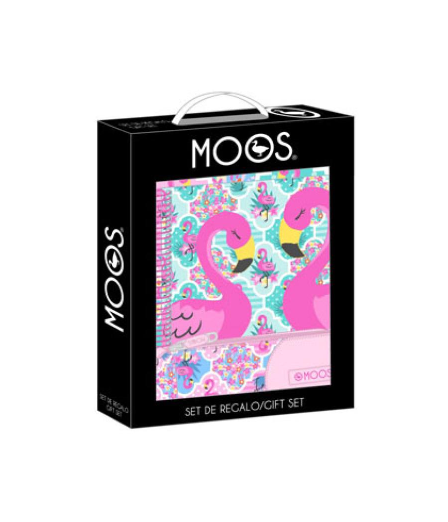 Set regalo safta pequeño moos flamingo pink 280x350x60 mm