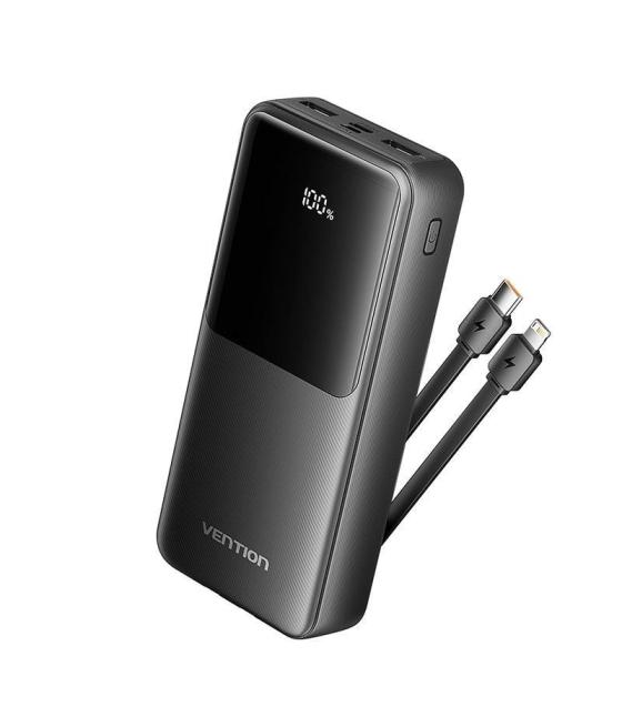 Powerbank 20000mah vention fhpb0/ 22.5w/ negra/ incluye cable usb tipo-c y lightning