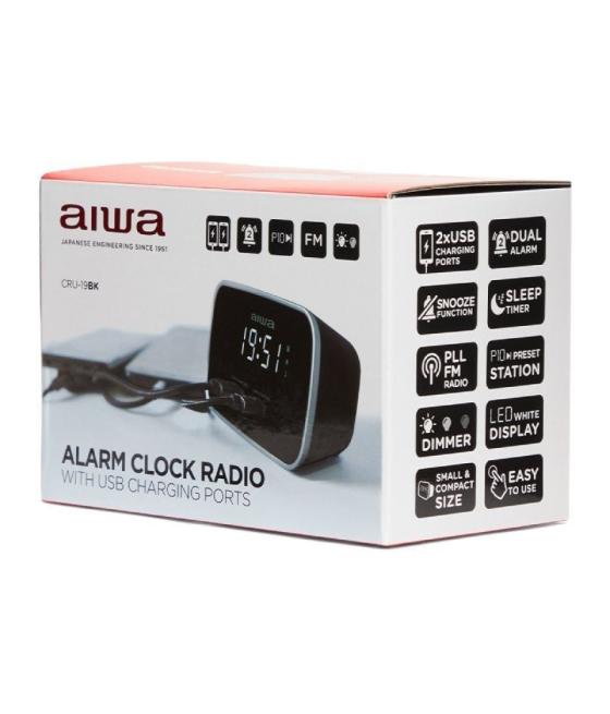 Despertador aiwa cru-19bk/ radio fm