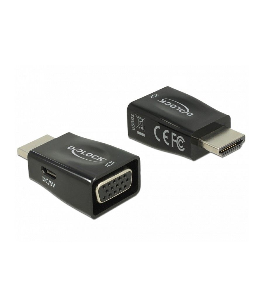 Delock Adaptador HDMI-A macho VGA hembra - Imagen 1