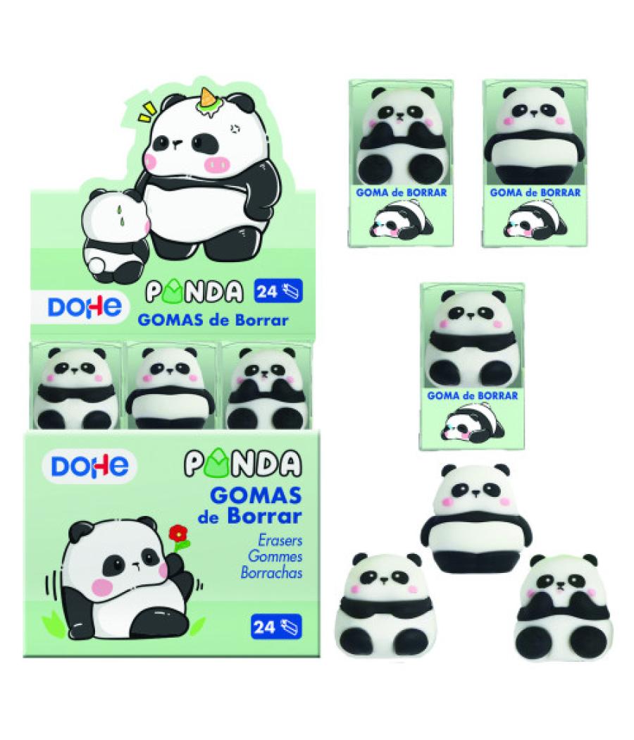 Expositor con 24 gomas de borrar panda dohe 79635