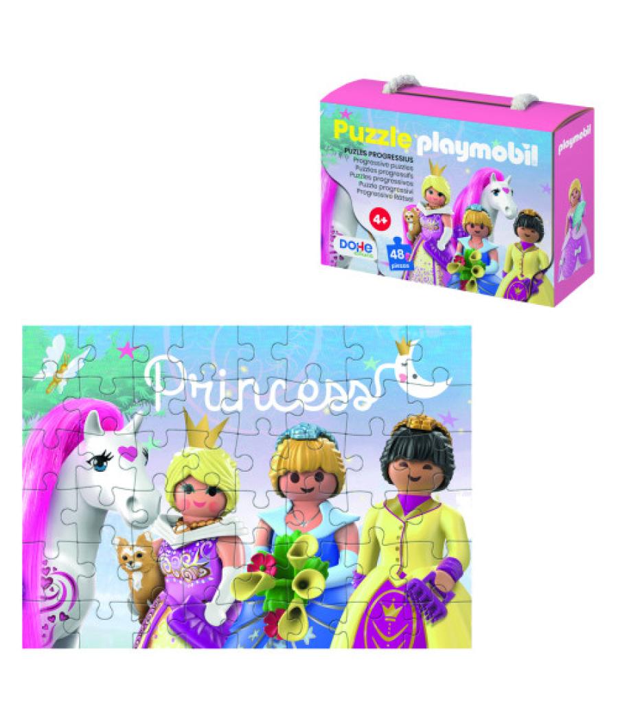 Caja de puzzle - 48 piezas - playmobil - modelo princess dohe 65014