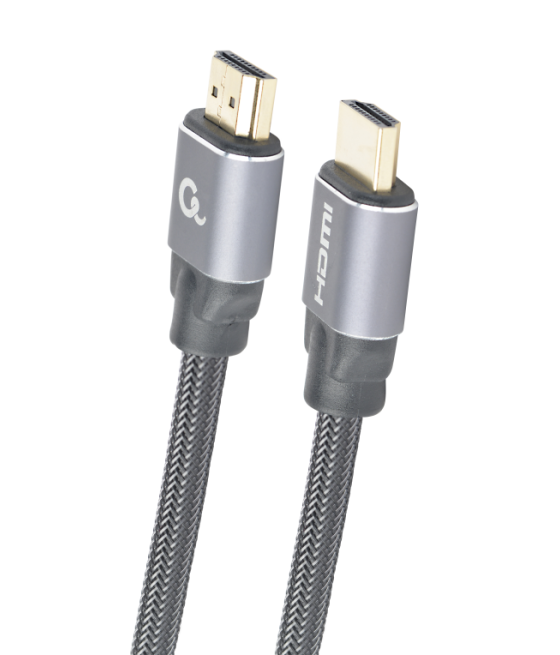 Cable hdmi 2.0 4k 60hz gembird ccbp-hdmi-2m premium trenzado ethernet 2m negro