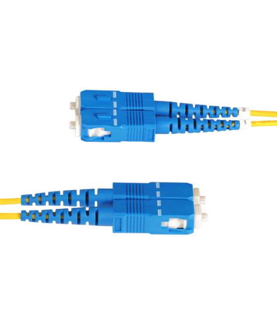 StarTech.com Cable de Fibra Óptica LC a SC (UPC) OS2 Monomodo 9/125µm 100G LSZH Dúplex de 2m - Low Insertion Loss - Resistente a