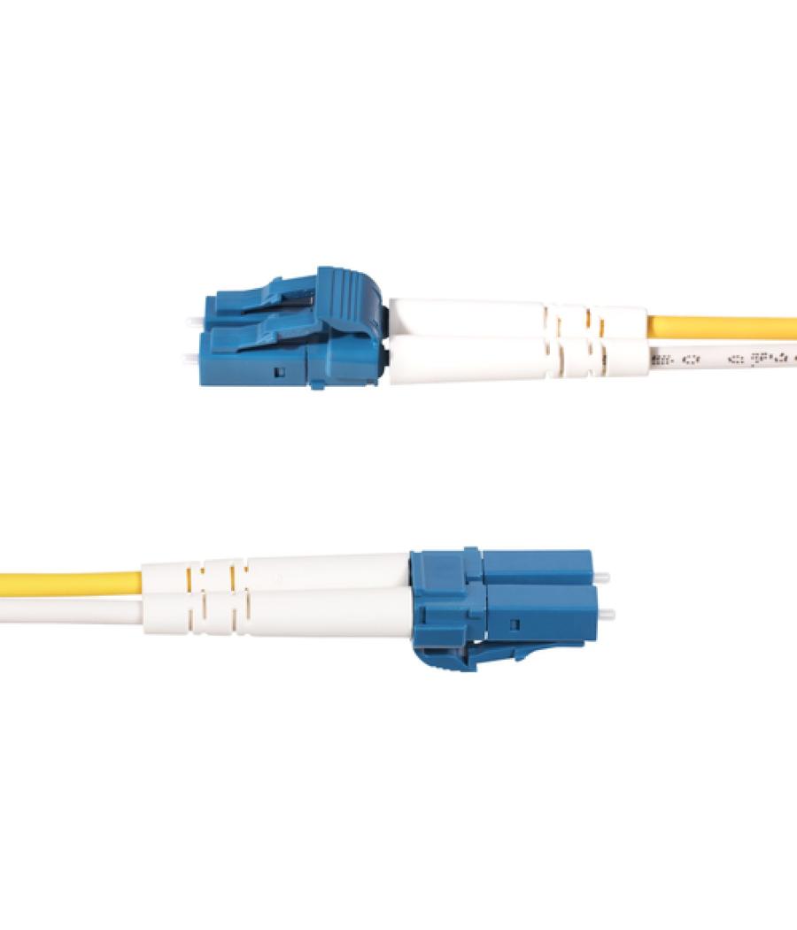 StarTech.com Cable de Fibra Óptica LC a SC (UPC) OS2 Monomodo 9/125µm 100G LSZH Dúplex de 3m - Low Insertion Loss - Resistente a