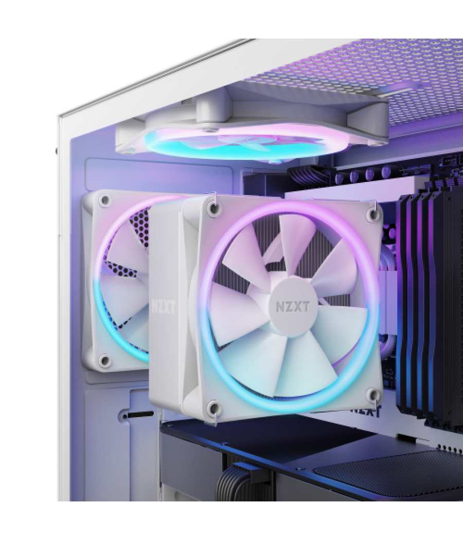 Nzxt t120 rgb procesador refrigerador de aire 12 cm blanco 1 pieza(s)