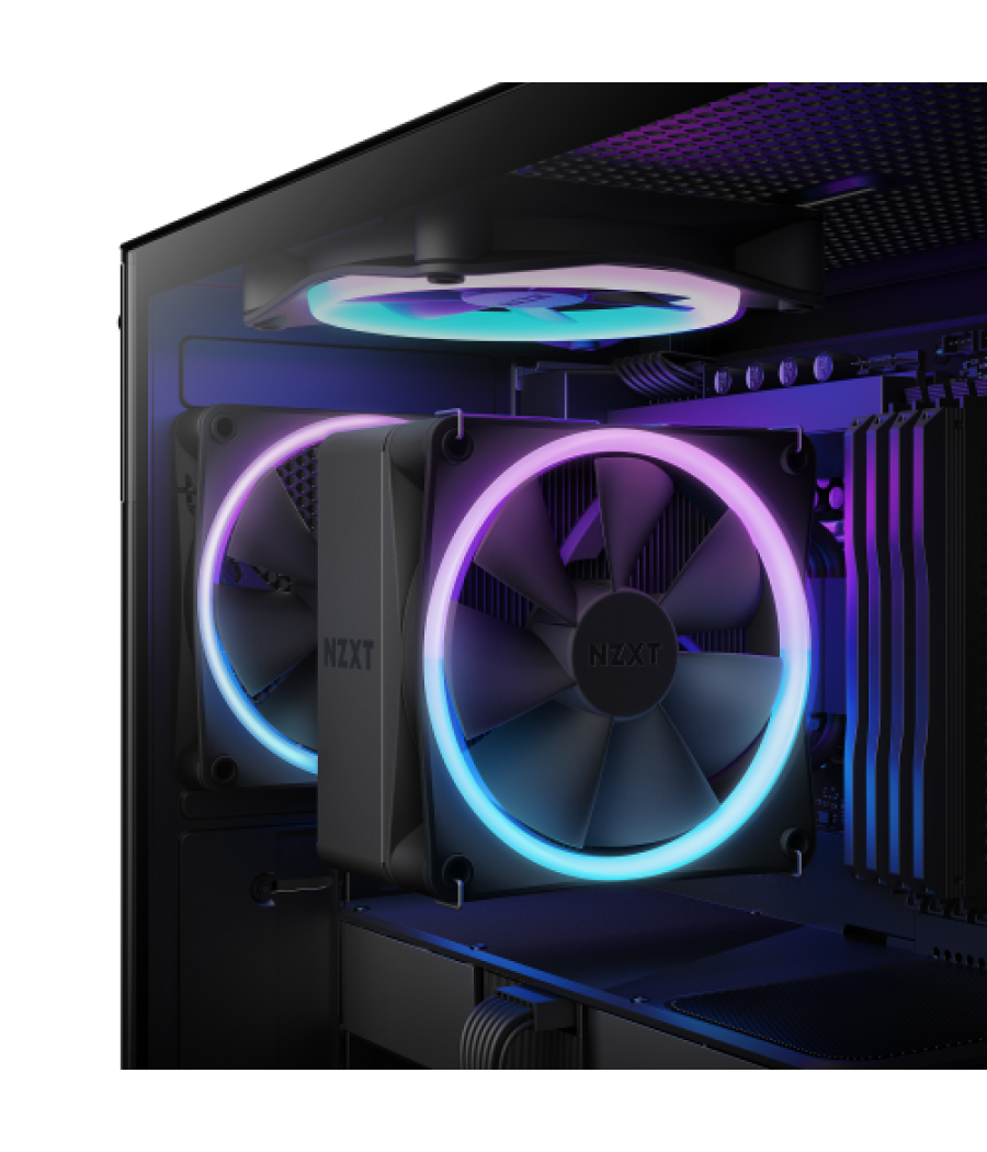 Nzxt t120 rgb procesador refrigerador de aire 12 cm negro 1 pieza(s)