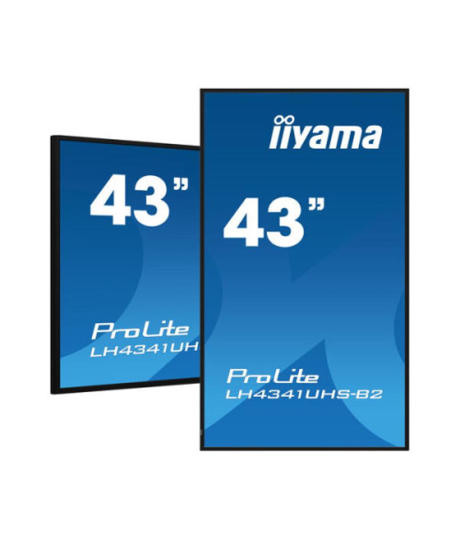Iiyama lh4341uhs-b2 pantalla de señalización 108 cm (42.5") lcd 500 cd / m² 4k ultra hd procesador incorporado android 8.0 18/7