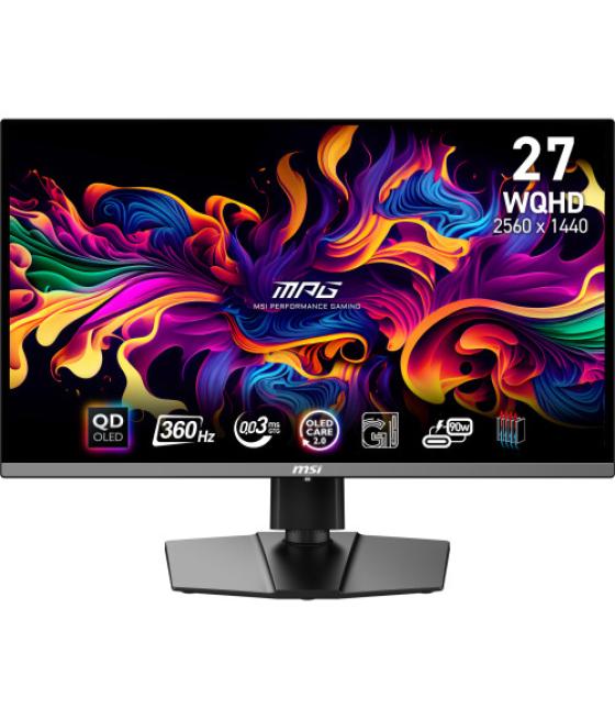 Msi mpg 271qrx qd-oled pantalla para pc 67,3 cm (26.5") 2560 x 1440 pixeles wide quad hd qdoled negro