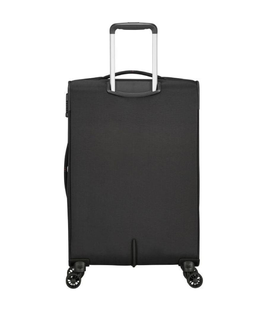 Maleta mediana american tourister crosstrack spinner expansible 67cm/ 67.5x42x27.5cm/ 4 ruedas/ gris y rojo