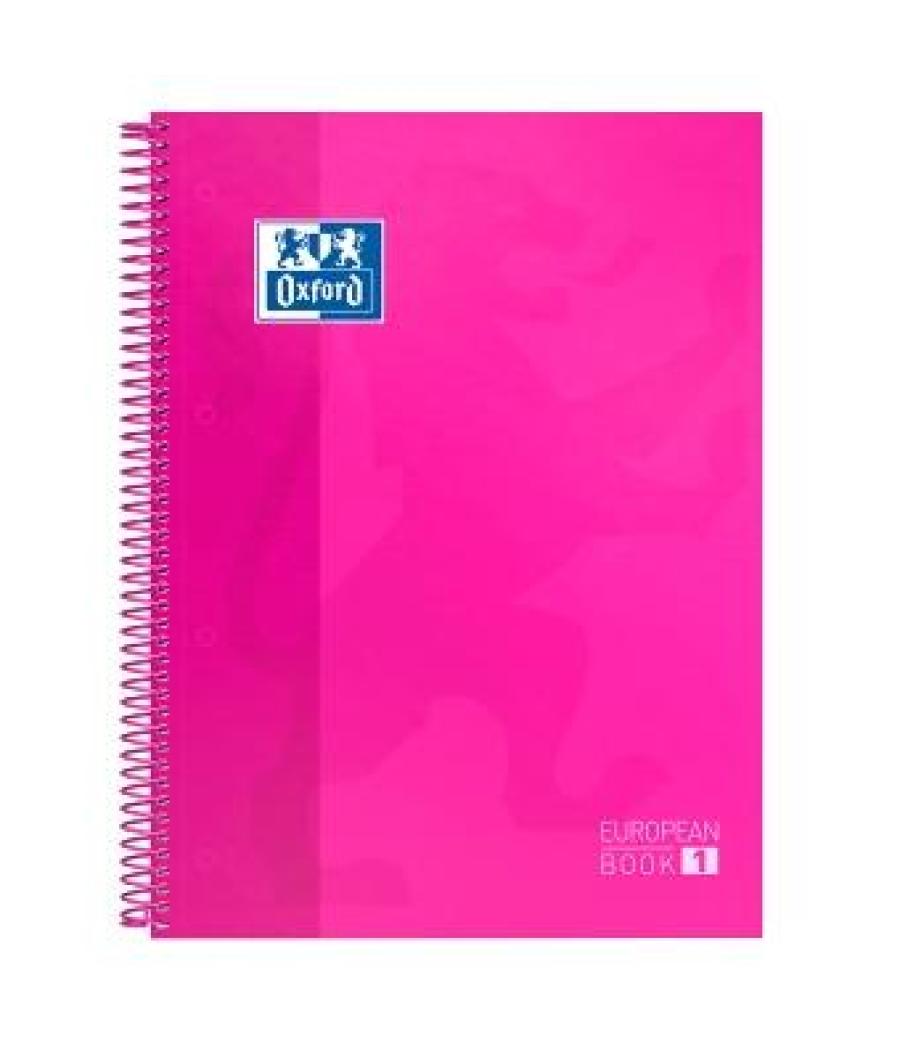 Oxford cuaderno classic europeanbook 1 write&erase 80h a4+ 5x5mm microperforado t/extradura pack 5 ud fucsia