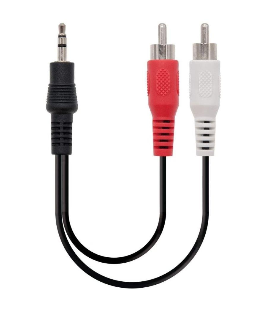 Cable estéreo nanocable 10.24.0310/ jack 3.5 macho - 2x rca macho/ 10m/ negro