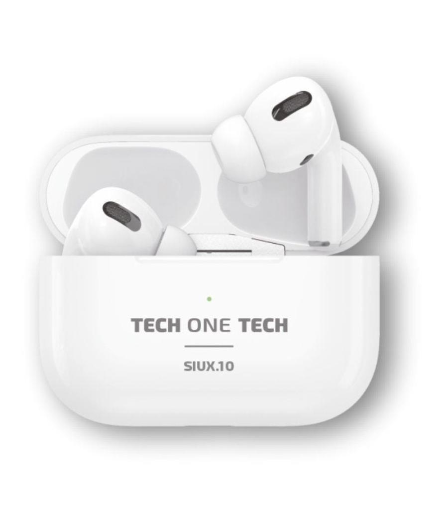 Auriculares bluetooth tech one tech siux.10 tec1410/ con estuche de carga/ autonomía 5h/ blancos