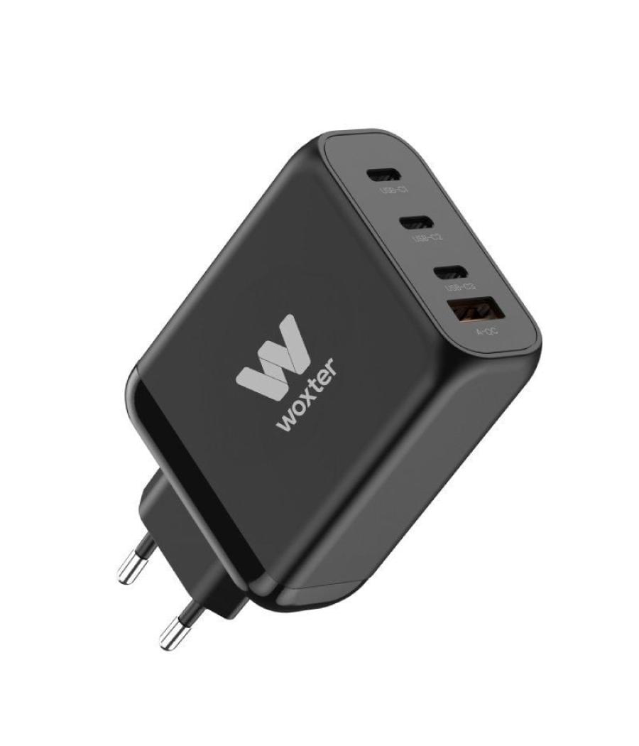 Cargador gan de pared woxter pe26-177/ 3xusb tipo-c/ 1xusb/ + cable usb tipo-c/ 100w