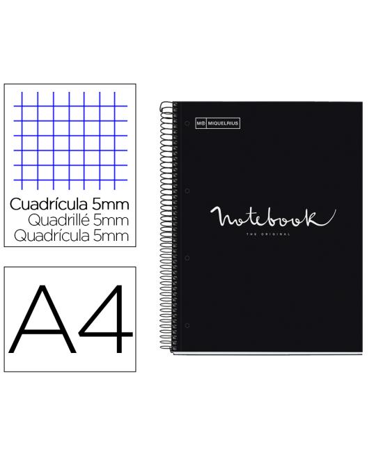 Cuaderno espiral miquelrius notebook 1 emotions tapa forrada din a4 microperforado 80 hojas 90g/m2 cuadro 5 mm