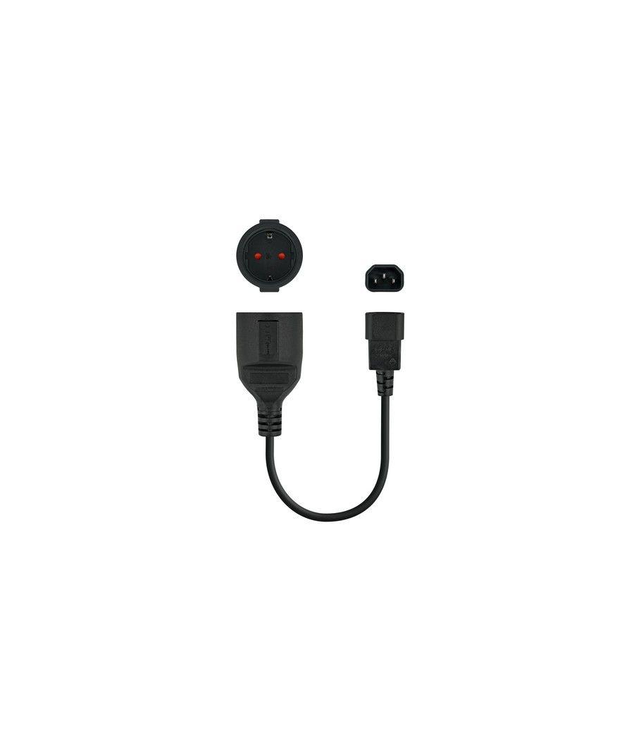 Nanocable CABLE ADAPTADOR C14/M a CEE7/H, 25 CM - Imagen 1