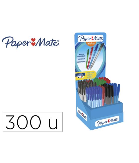Bolígrafo paper mate inkjoy 100 cap / rt expositor de 300 unidades colores surtidos