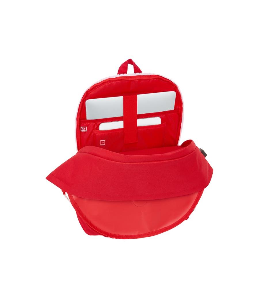 Mochila safta doble para portatil 15,6\" + usb sevilla f.c. corporativa 440x310x180 mm