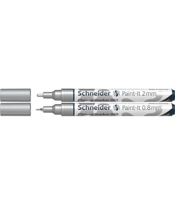 Schneider rotulador metálico cromado paint-it 2 chrome puntas de 0.8mm/2mm estuche 2 ud