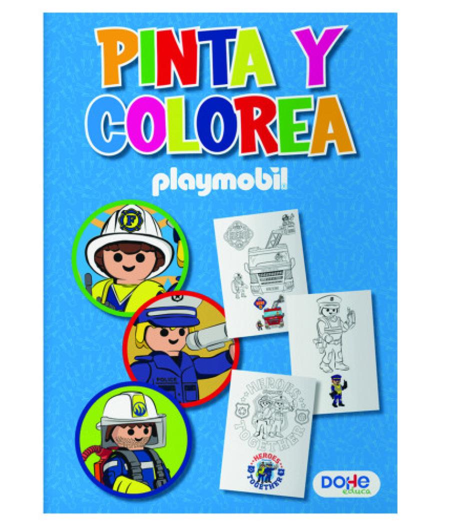 Libros de colorear a4 - playmobil - modelo police dohe 51735