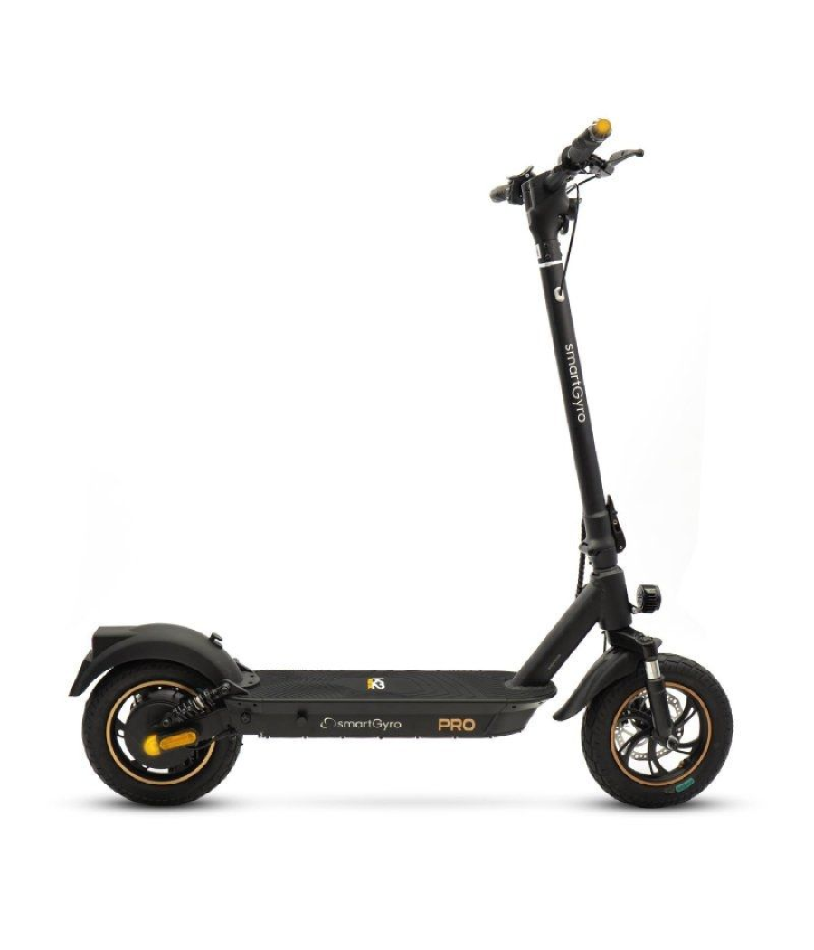 Patinete eléctrico smartgyro k2 pro xl black certificado/ motor 1000w/ ruedas 12'/ 25km/h /autonomía 60km/ negro