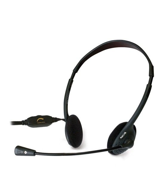 NGS MS103 auricular y casco Auriculares Alámbrico Diadema Calls/Music Negro - Imagen 1