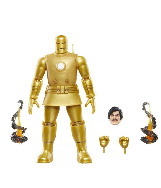 Figura hasbro marvel legends series iron man (model 01 - gold)