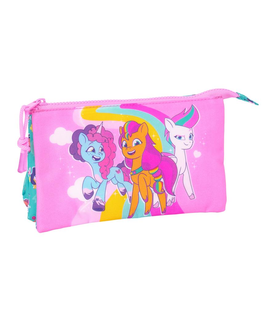 Bolso escolar portatodo safta triple my little pony magic 120x220x30 mm