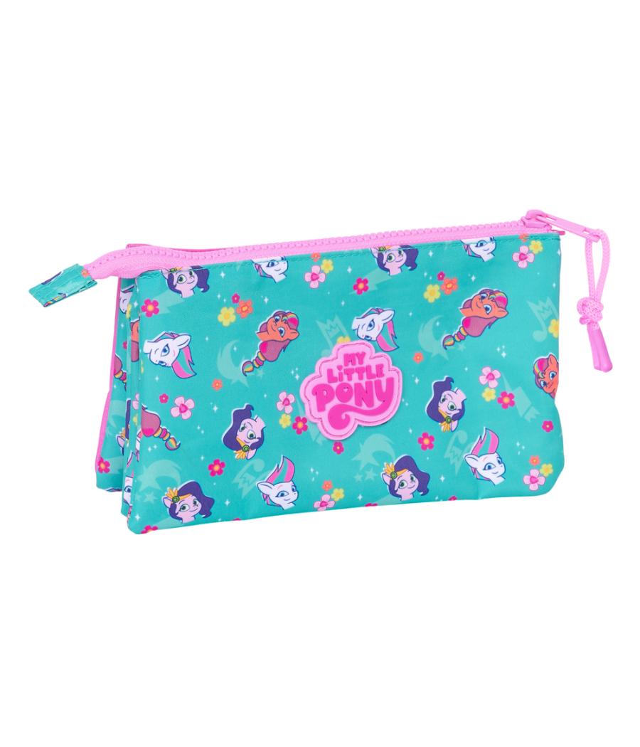 Bolso escolar portatodo safta triple my little pony magic 120x220x30 mm